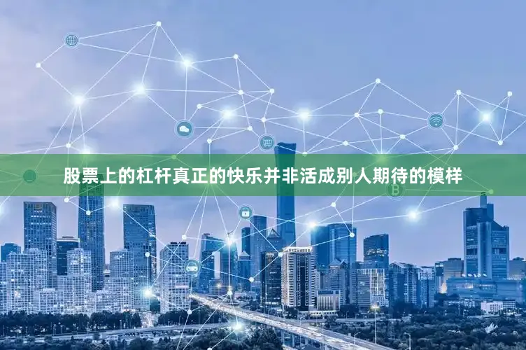 股票上的杠杆真正的快乐并非活成别人期待的模样